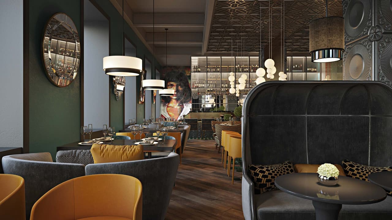 Photorealistic 3D Architectural Renderings To Highlight A Bright Restaurant Interior View24