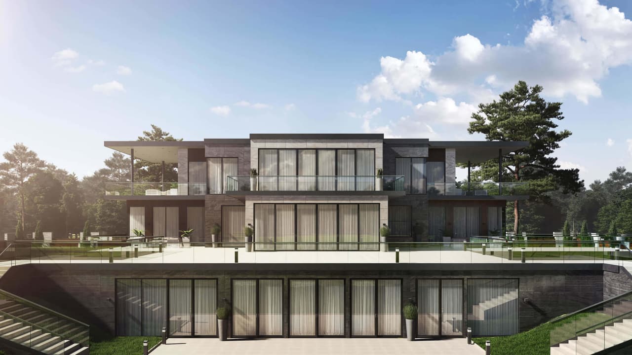 Stunning Exterior Rendering For A House Design Project: Main Entrance