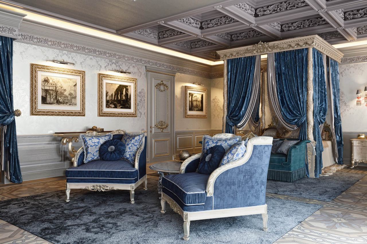Master Bedroom 3D Rendering for Interior Design Presentation View02
