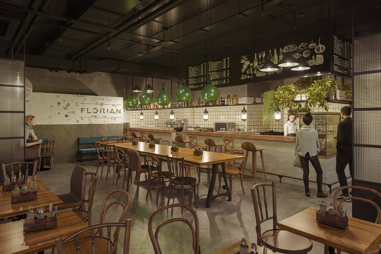 High-Quality Rendering for a Cafe & Bar in Bern