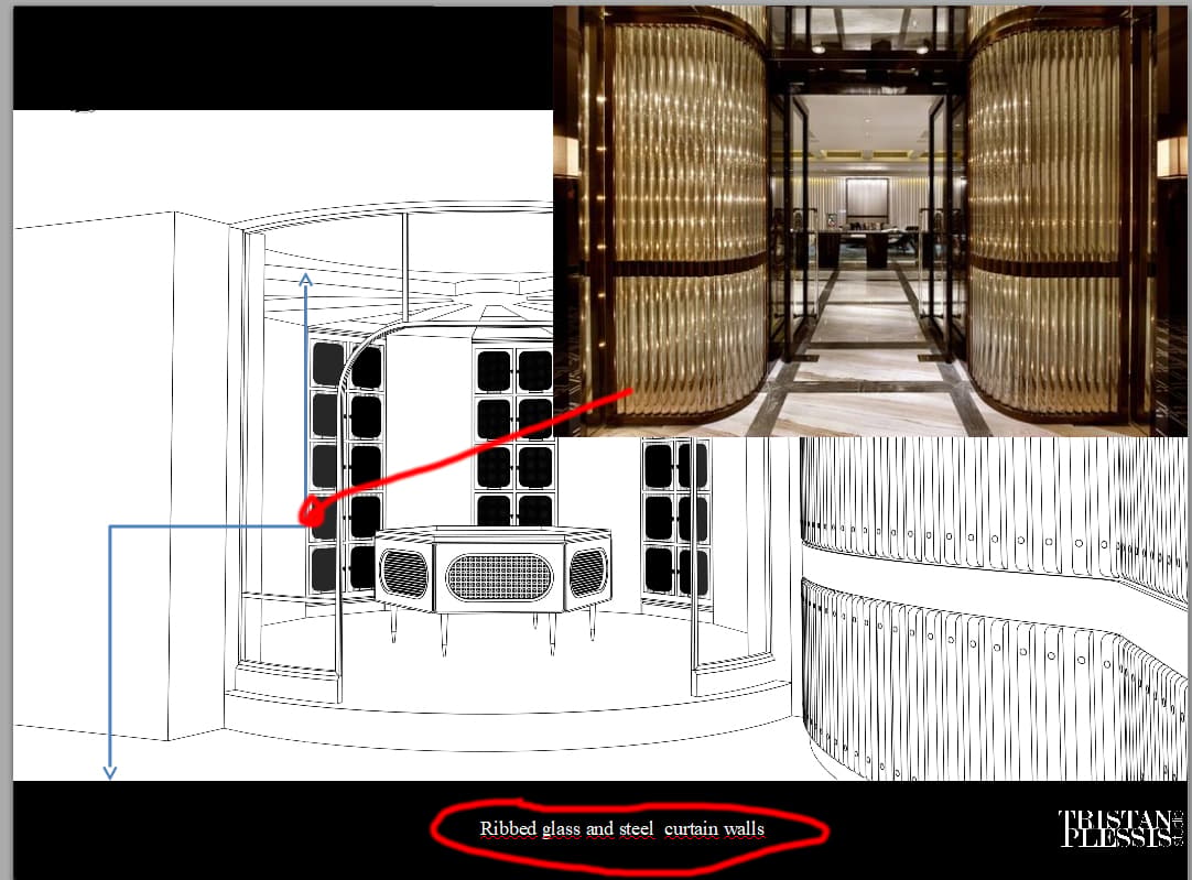 Wine Room Texturing for a Restaurant Design Project