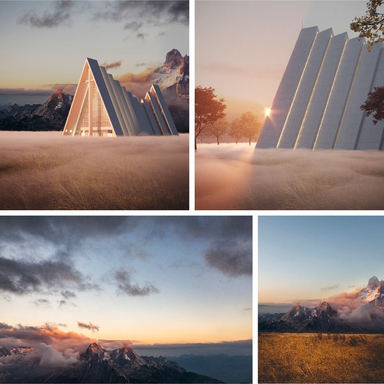 Sketch for Architectural Design Composition and Atmosphere