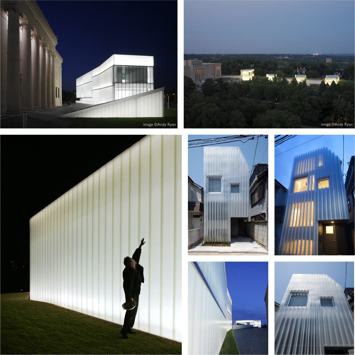 Photorealistic architectural render — material references
