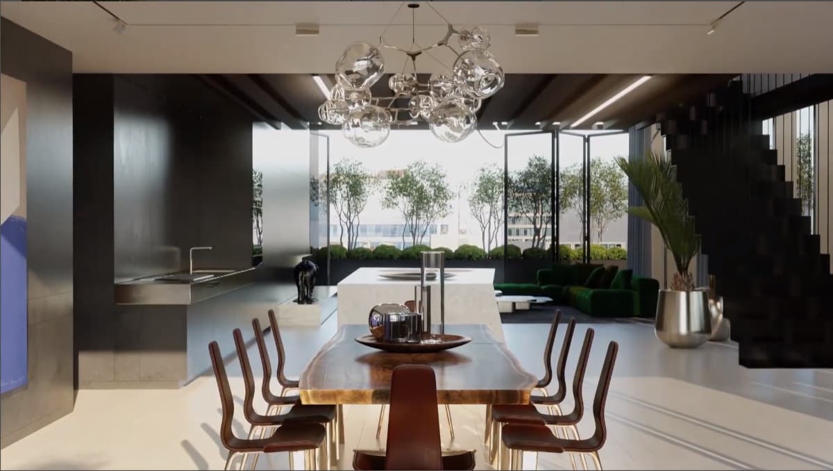 Interior of a Luxurious Apartment in 3D