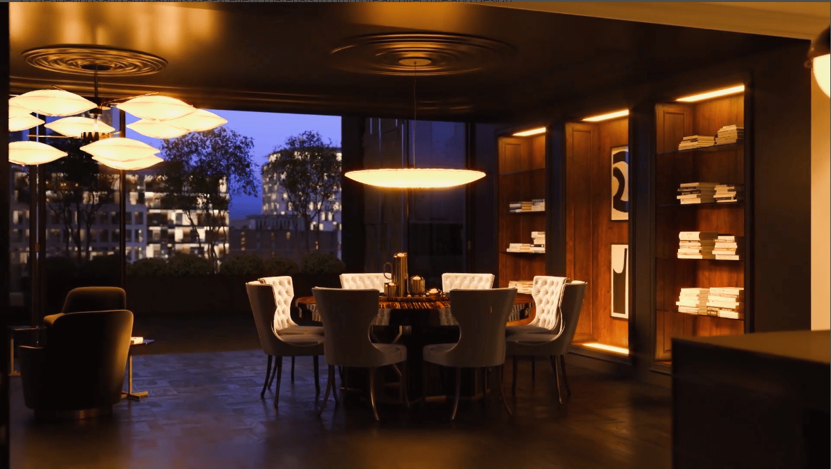 3D Walkthrough Screenshot for a Dining Room