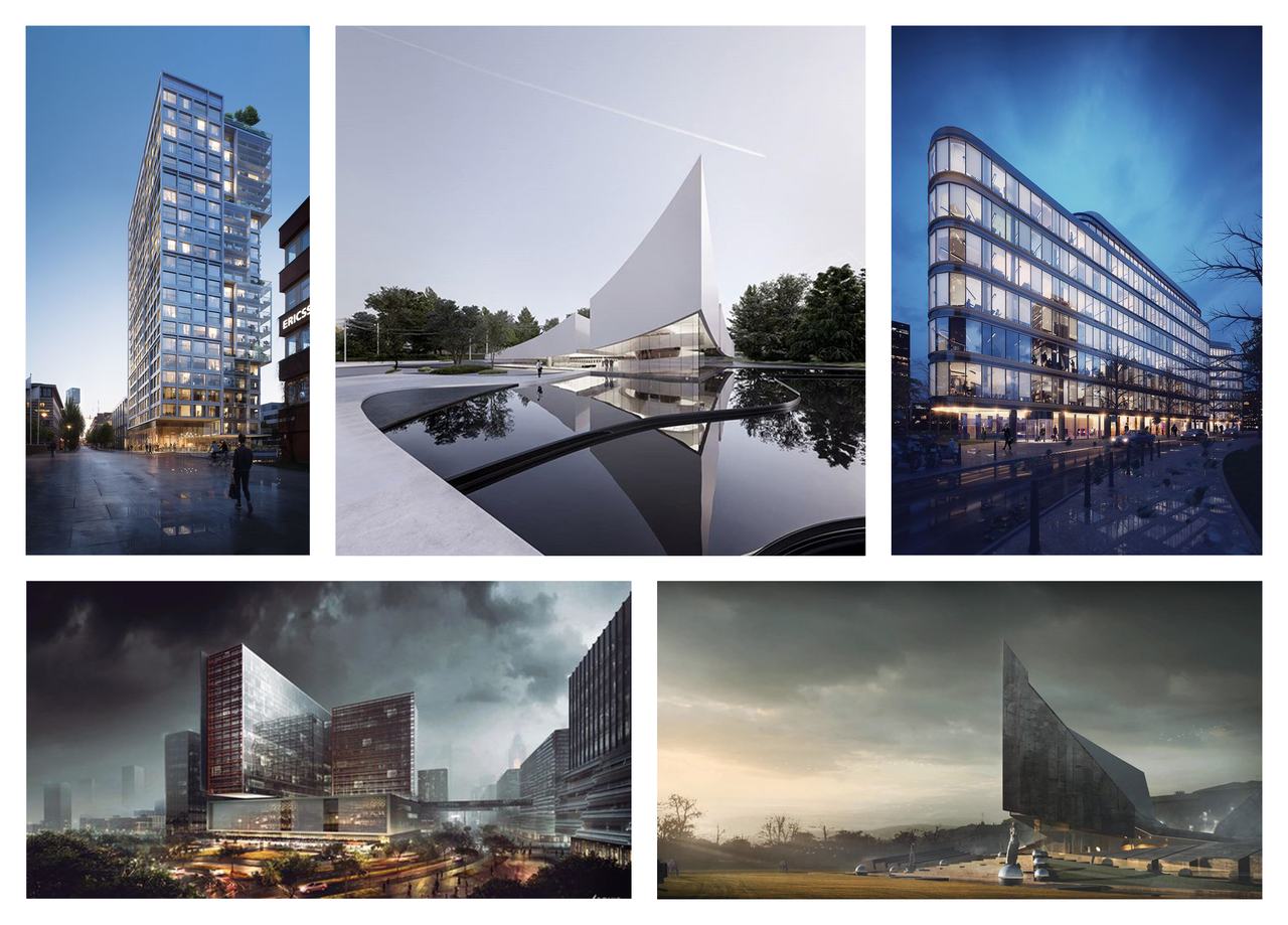 Hotel render — architectural design inspiration references