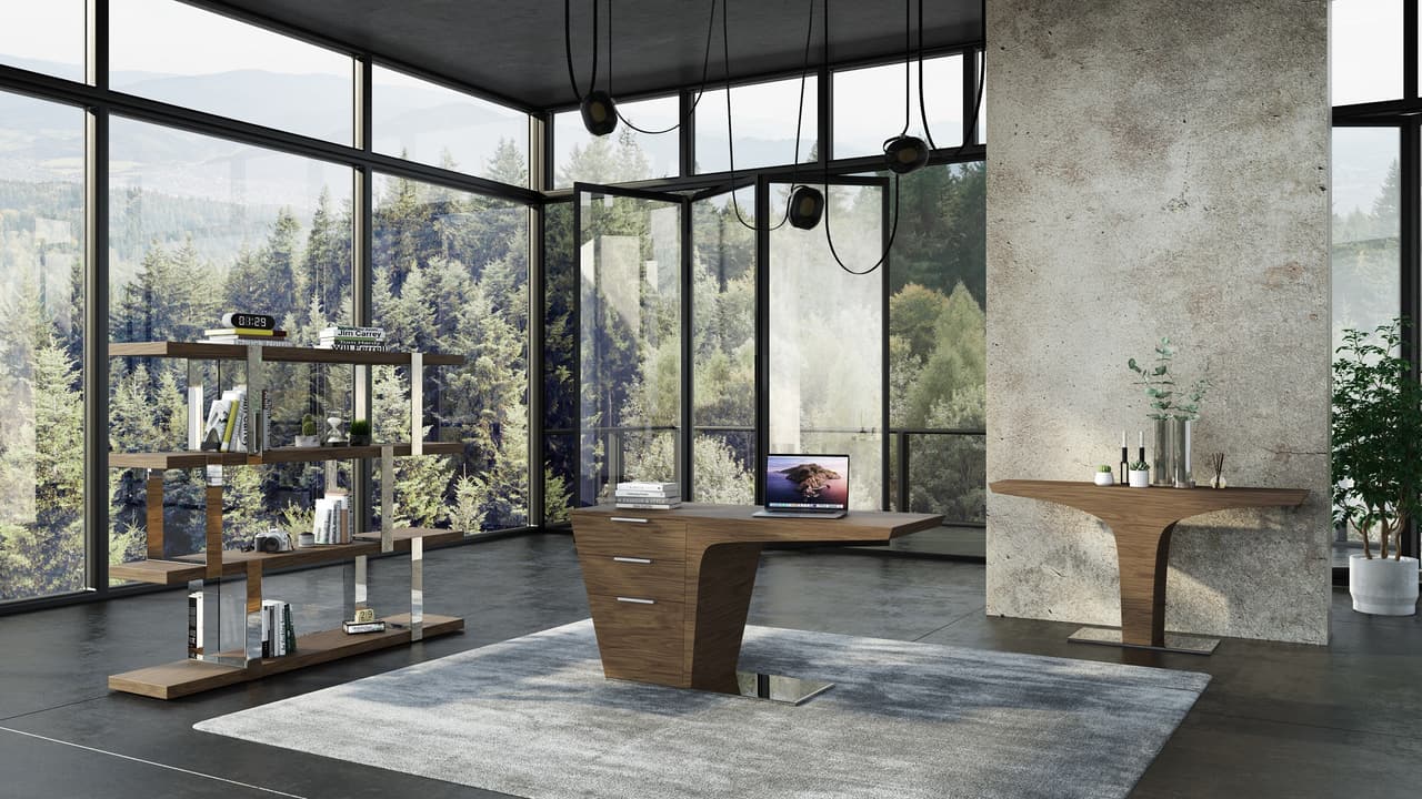 3D Visualization of Home Office with Smart Design