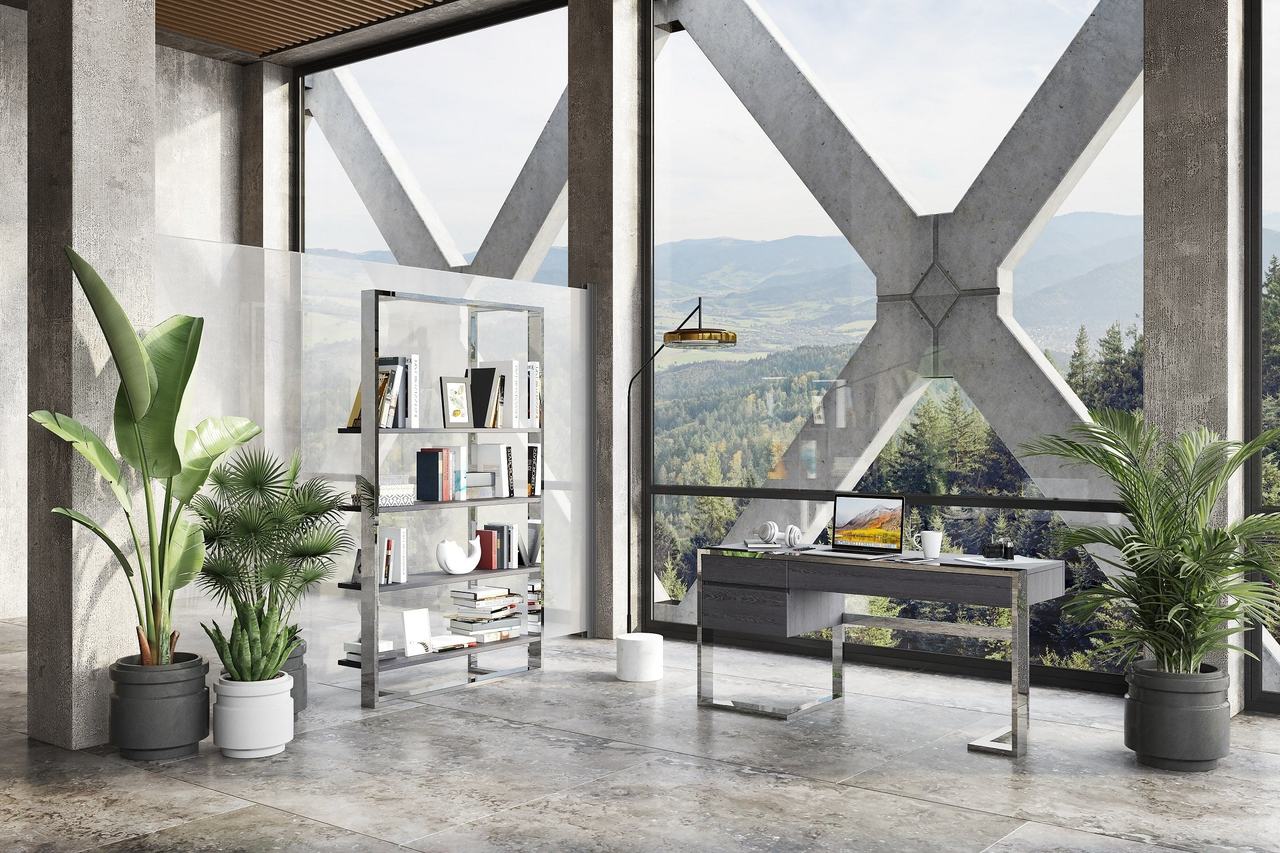 Office 3D rendering — stylish home workplace CGI example