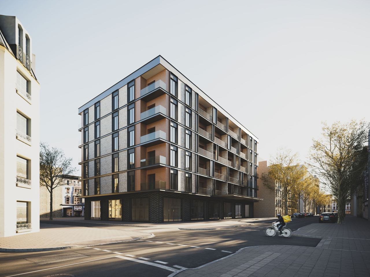 Hyperrealistic hotel rendering — adding street details CGI