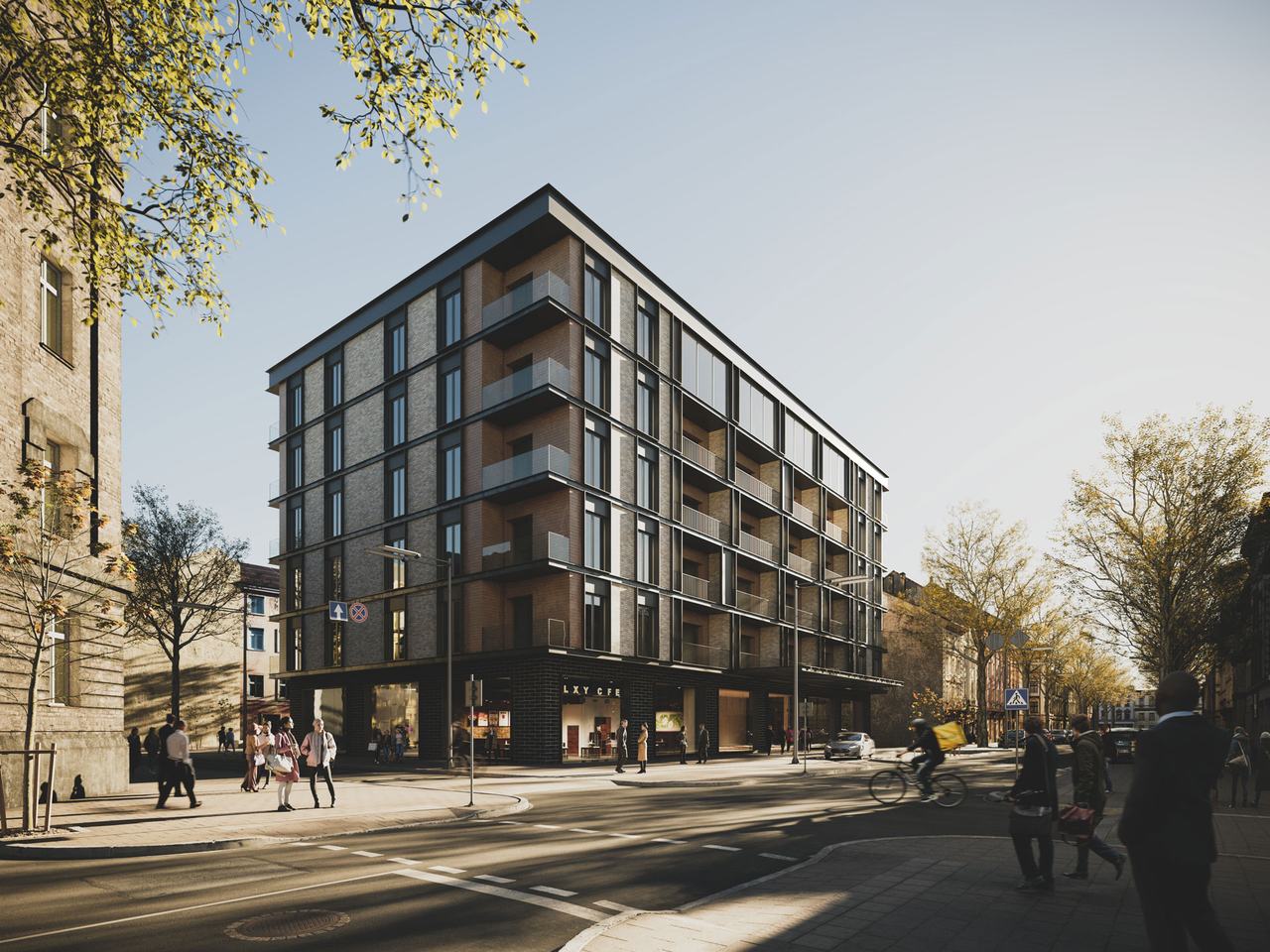 Hotel rendering — lighting setup autumn sun CGI workflow