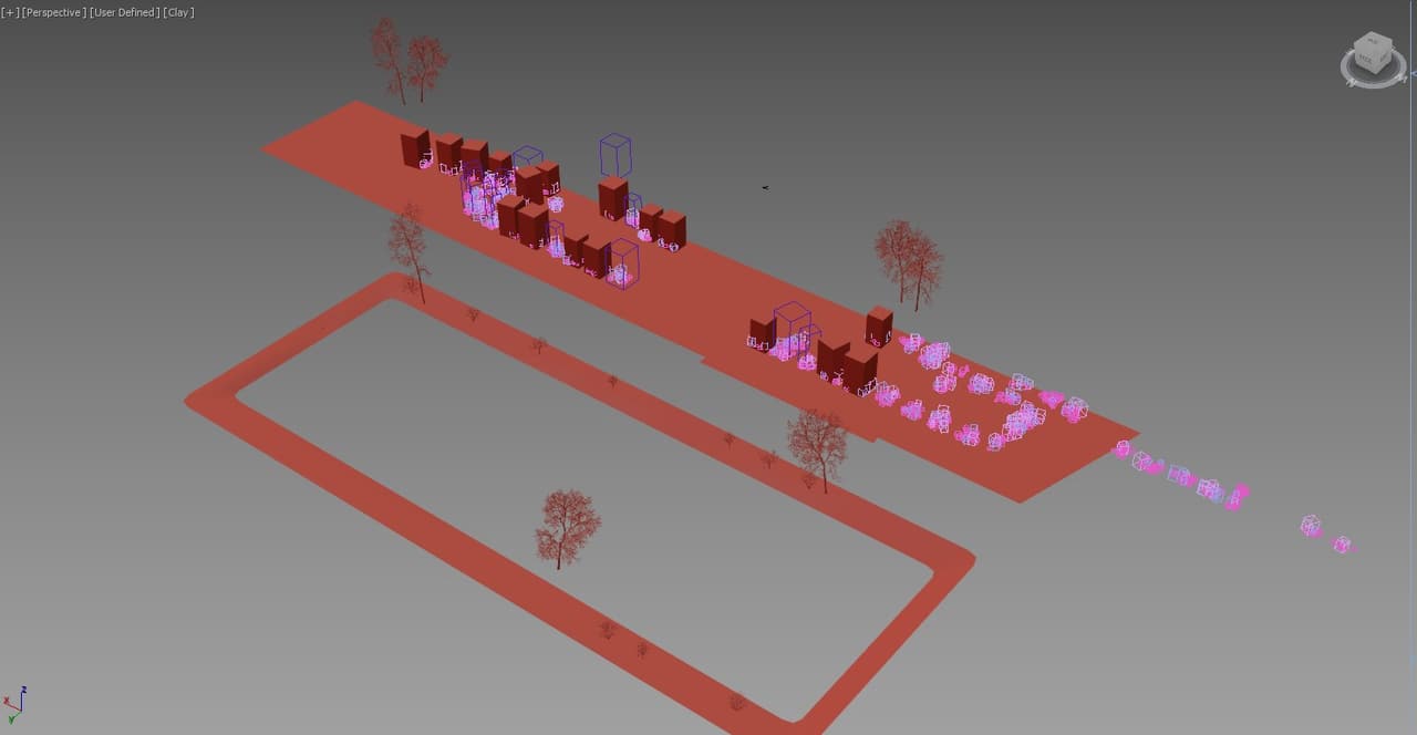High-quality 3D Architectural Rendering for a Preliminary Scene