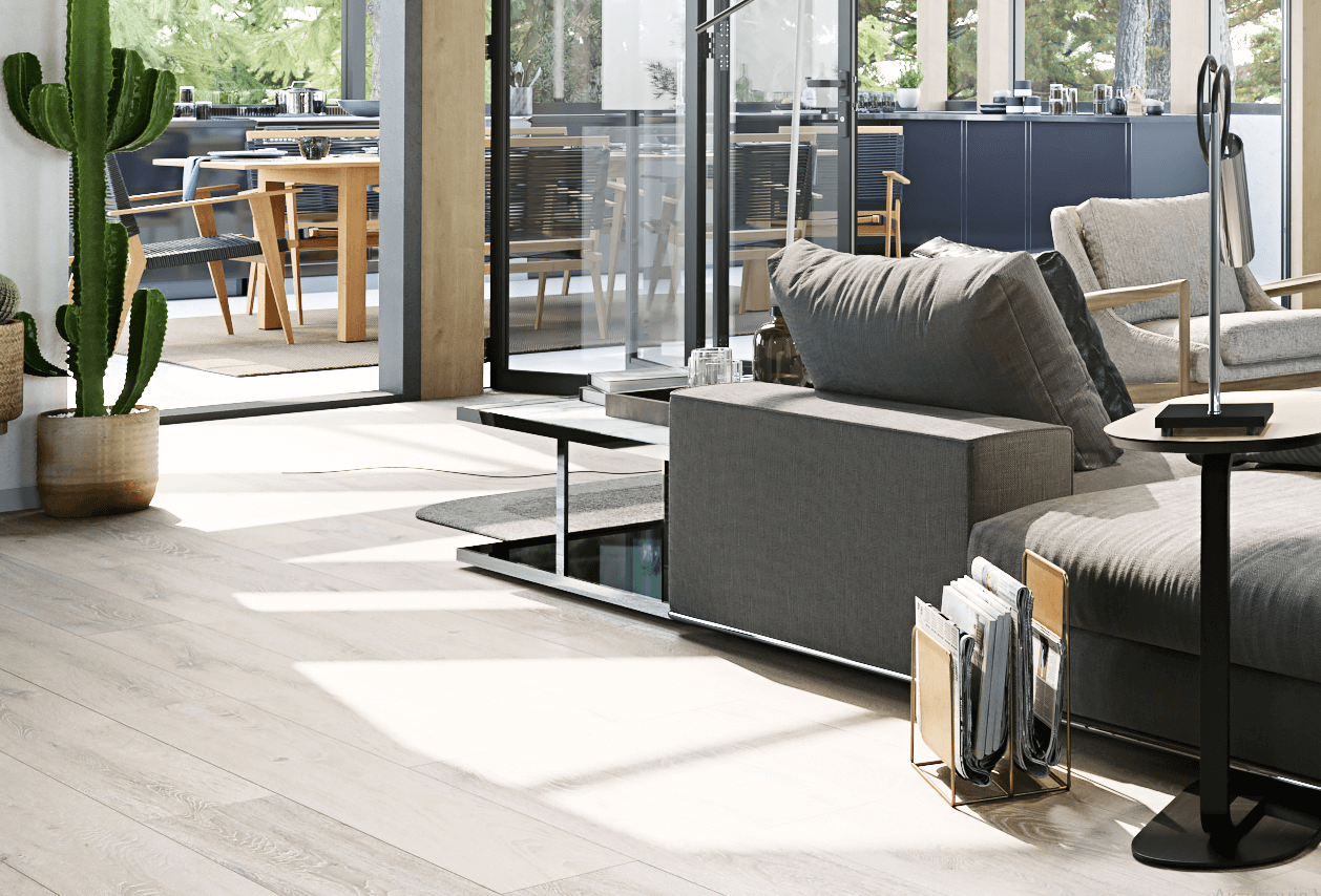 Complex Flooring Light in the Interior 3D Rendering