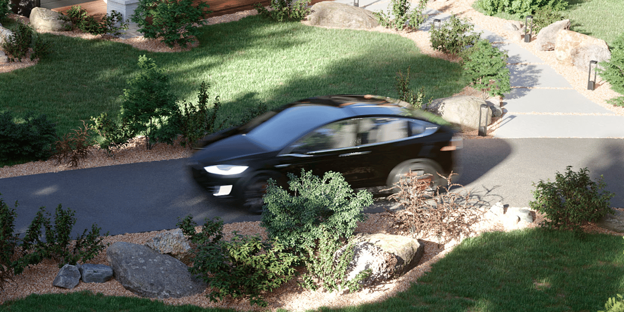 3D House Rendering: Motion Blur Effect