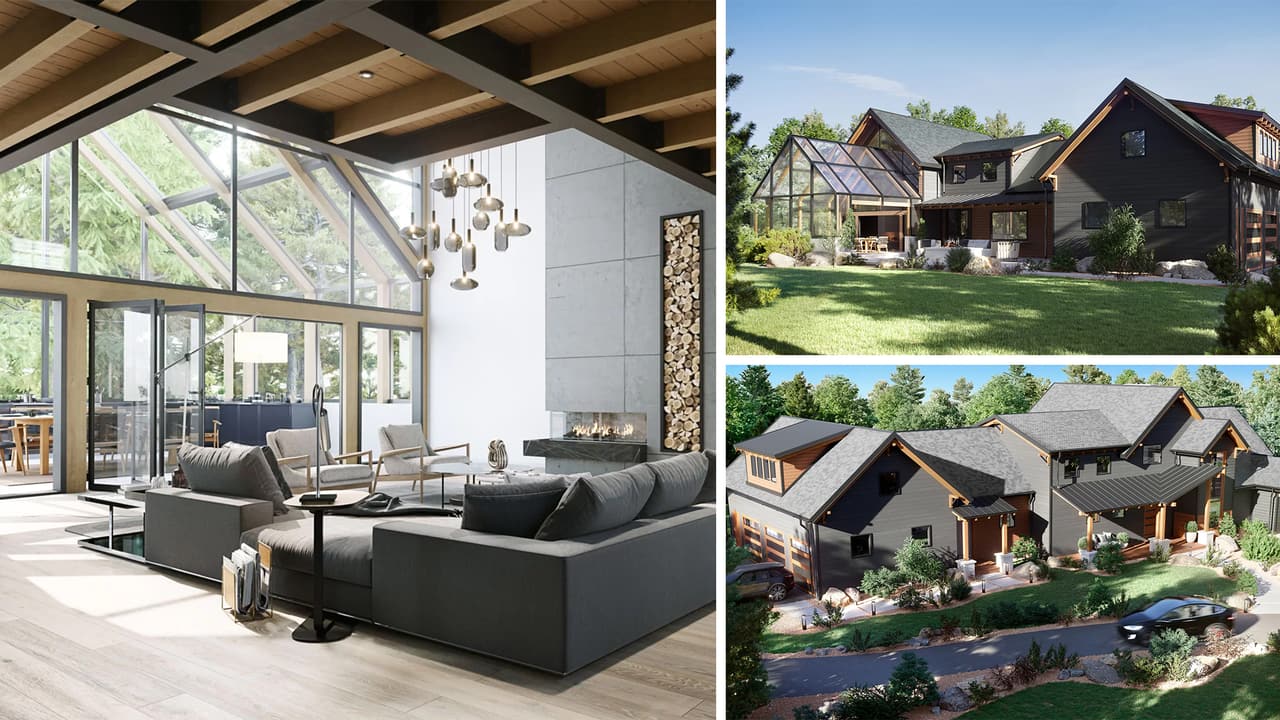 Interior and Exterior Renderings for a Villa in Pennsylvania