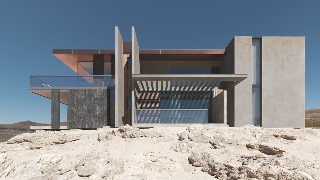 Landscape Developing for the Villa 3D Rendering