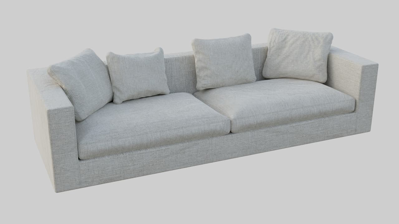 Low-Poly 3D Model of a Cozy Sofa