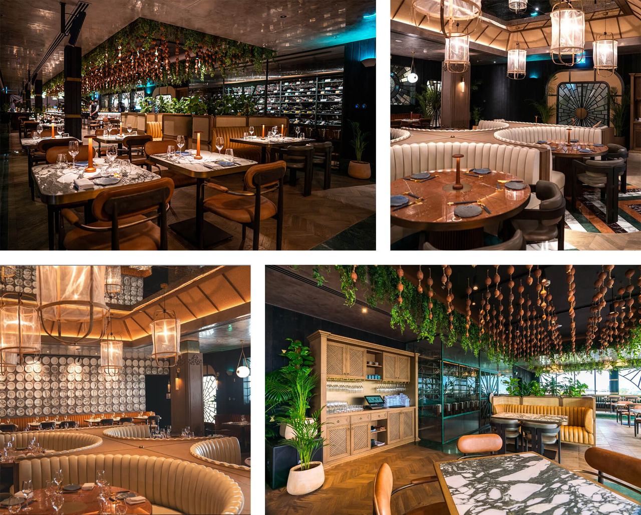 Restaurant 3D rendering vs real — Clay Bahrain comparison