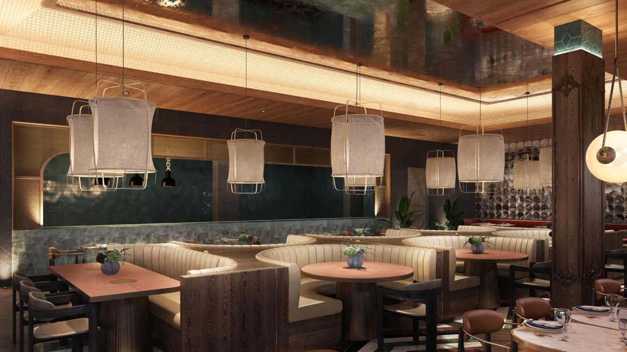3D Image of a Restaurant Interior