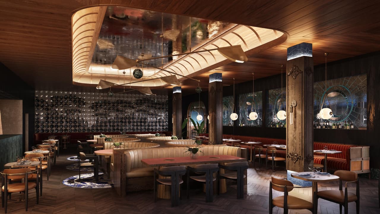 Preliminary Rendering Results of a Restaurant Hall