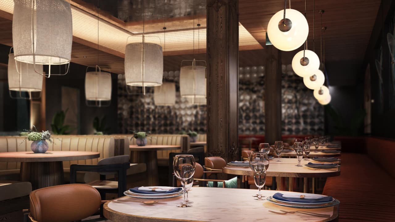 CG Render of a Restaurant Interior