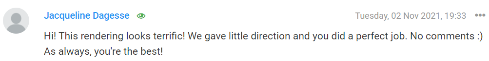 A Client's Feedback on Real Estate CGI