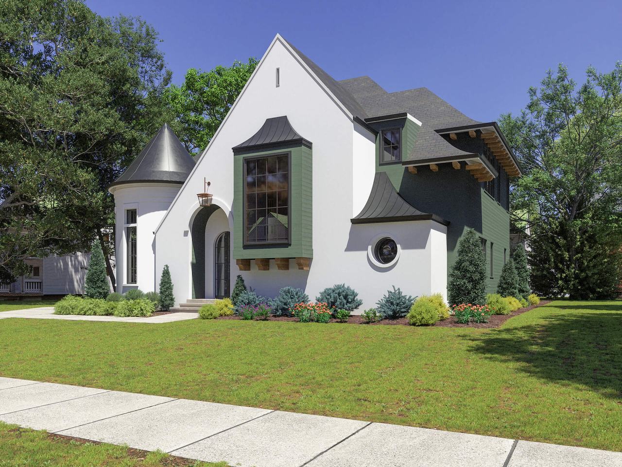 First Render in a 3D House Visualization Project