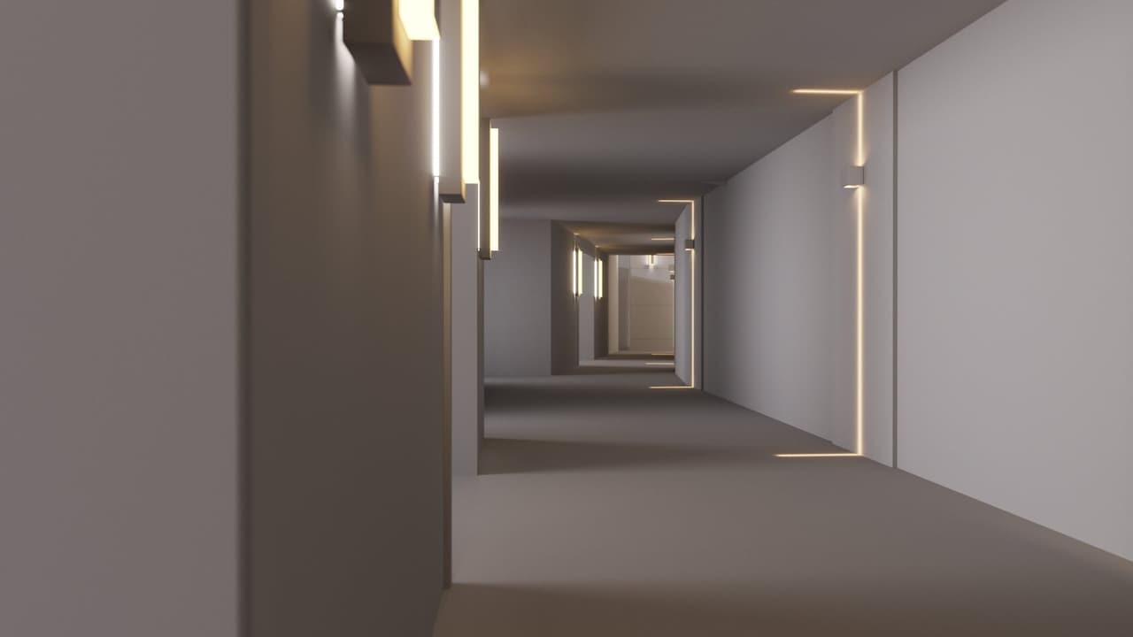 Corridor Interior for Theater 3D Animation
