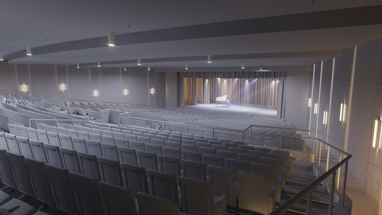 Architectural 3D Model of the Entire Theater Auditorium