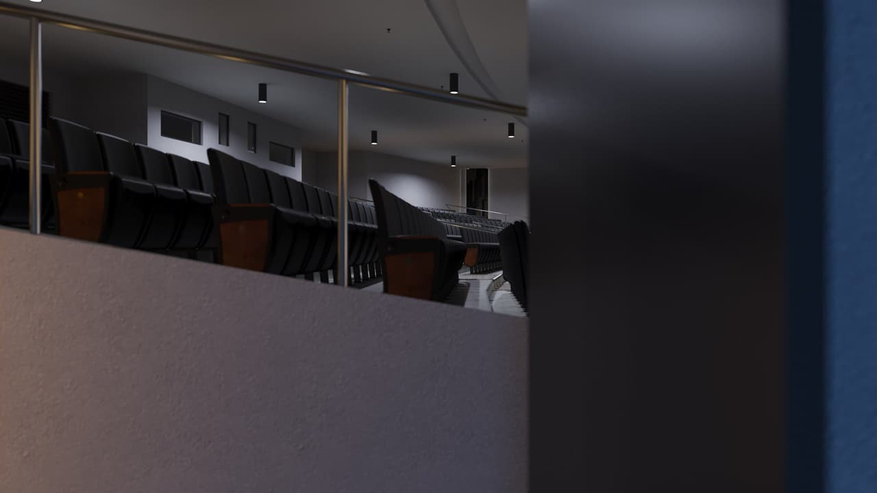 Theater Rows Low-resolution Rendering before Animation