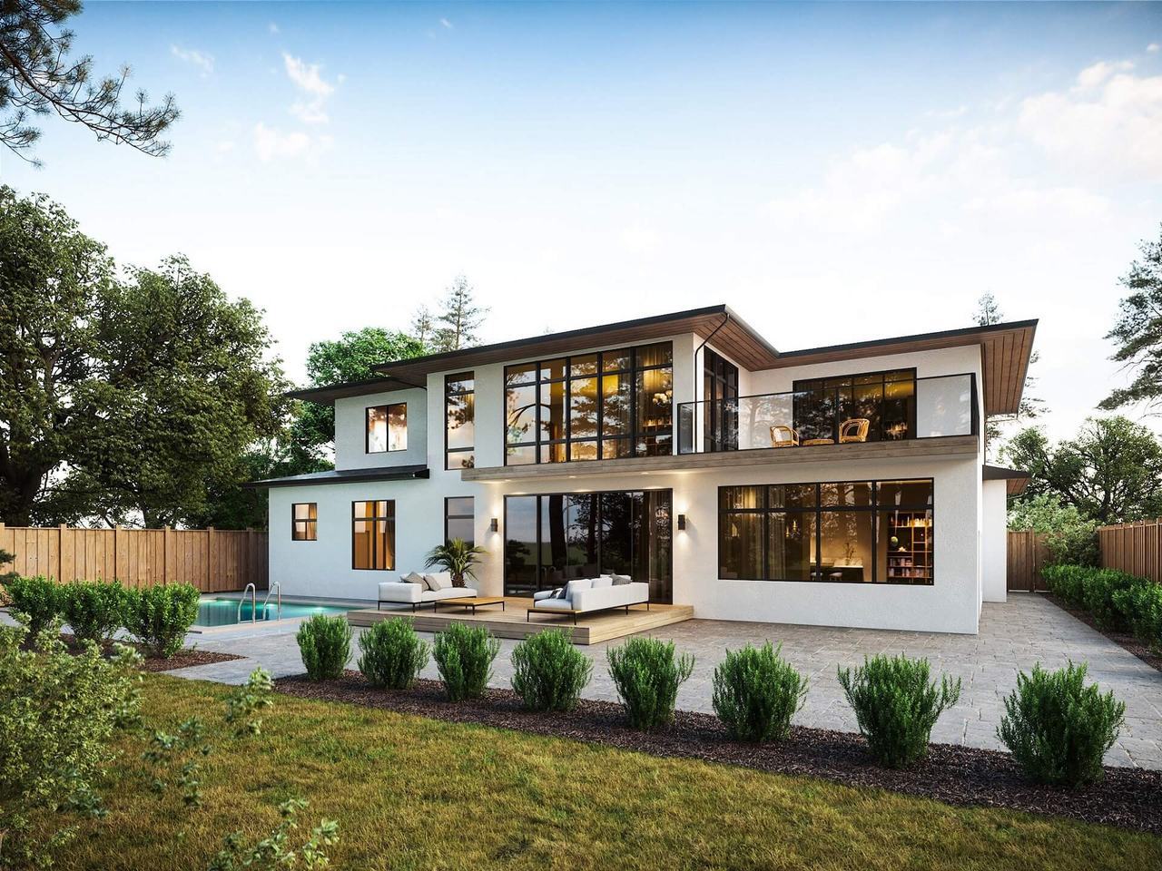 Exterior rendering workflow — intermediate rear result CGI