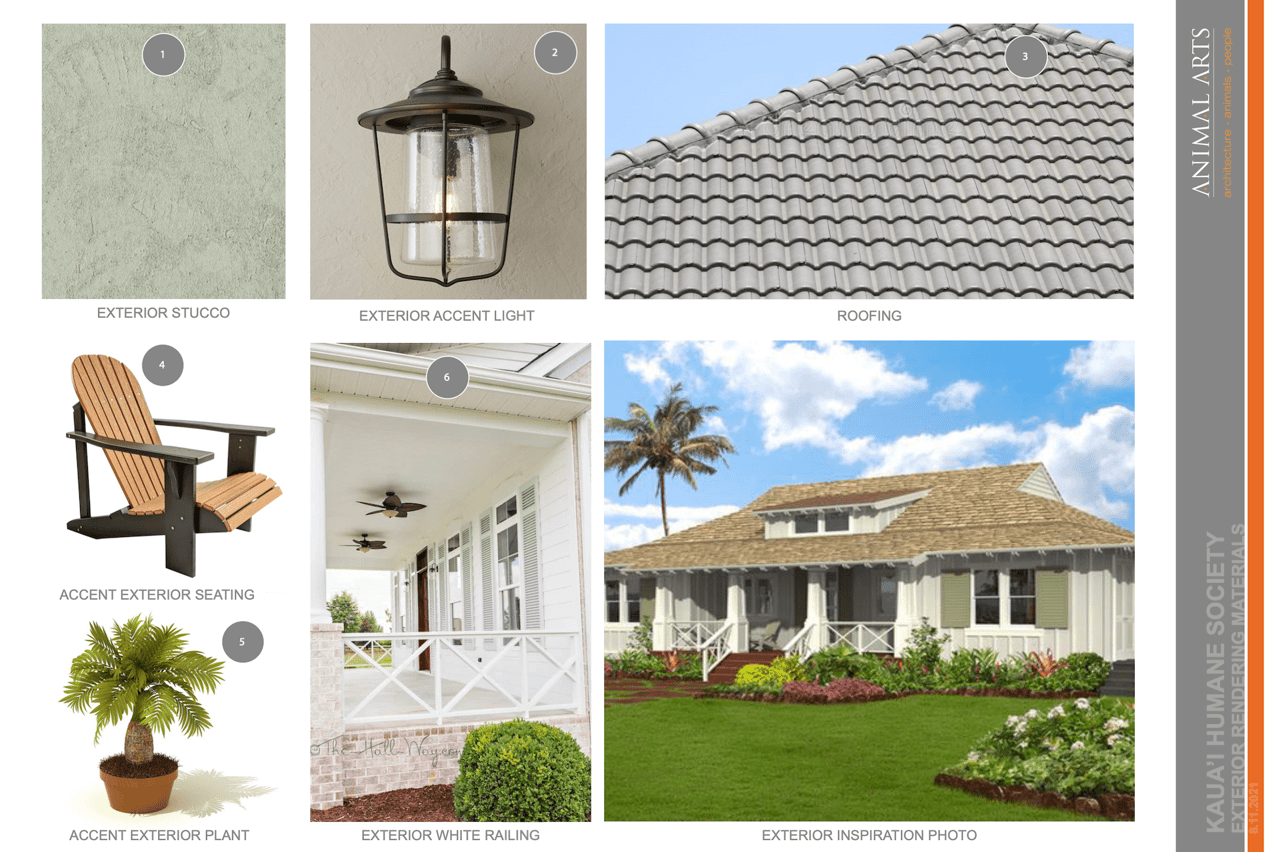 Exterior Materials Board for 3D Visualization