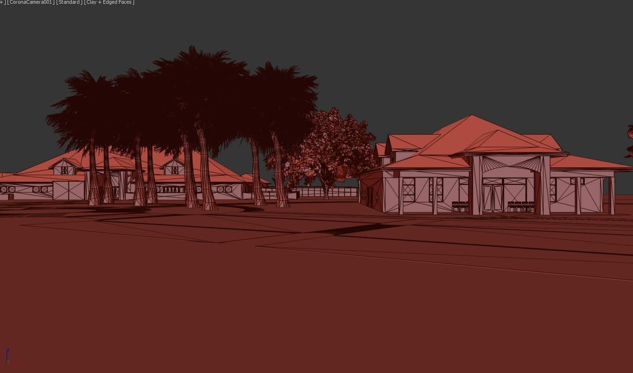 Revit Model for Exterior 3D Rendering of a Veterinary Clinic