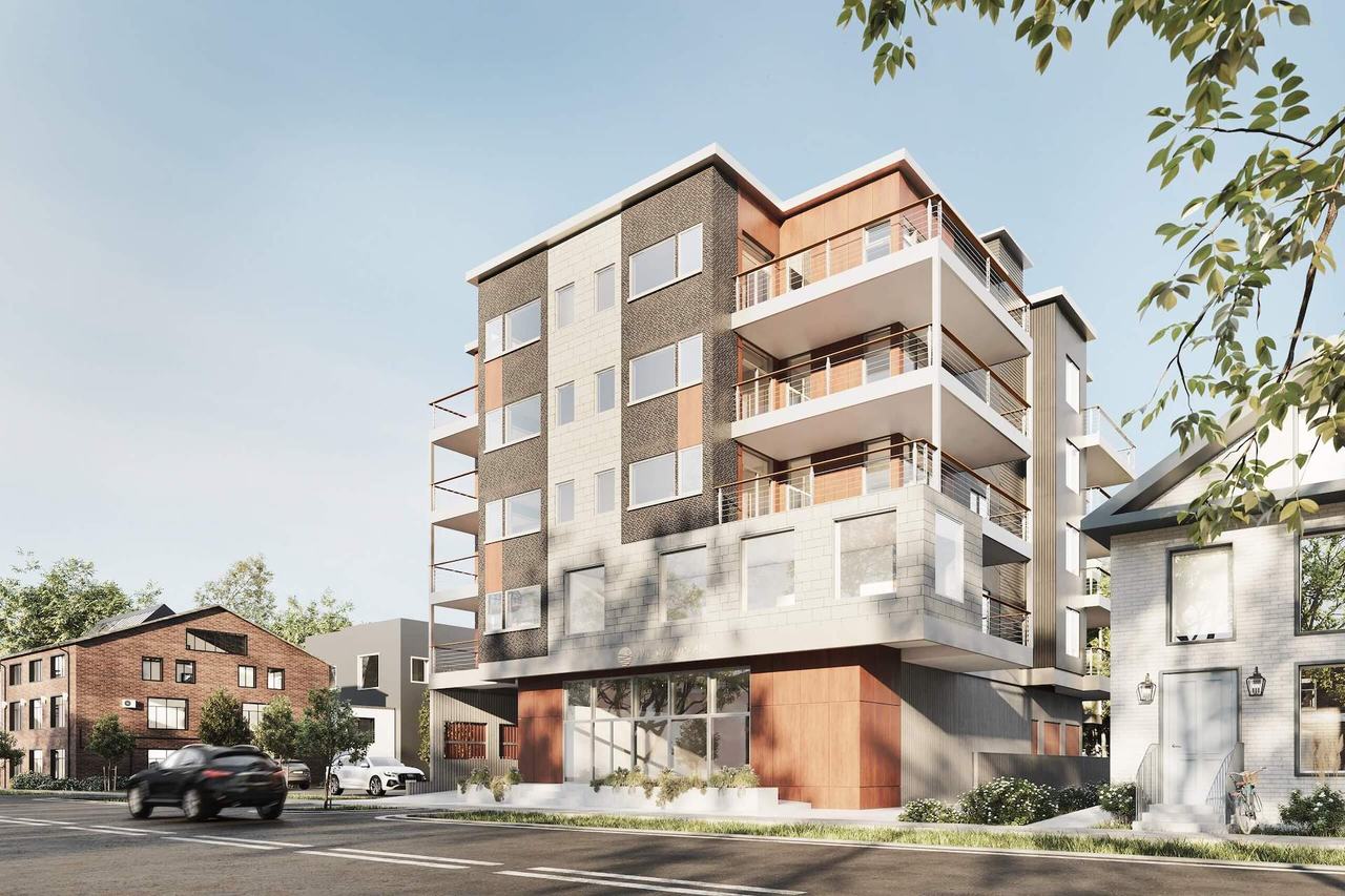 3D architectural rendering USA — Vermont apartment block