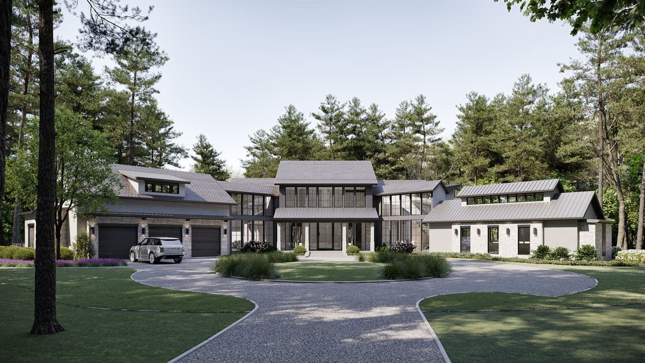 Exterior Renderings for a House in Georgia: Backyard