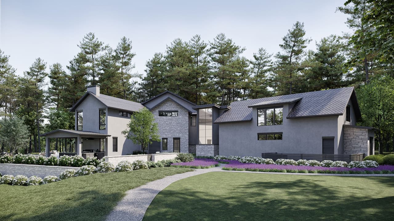Exterior Renderings for a House in Georgia: the Angle View