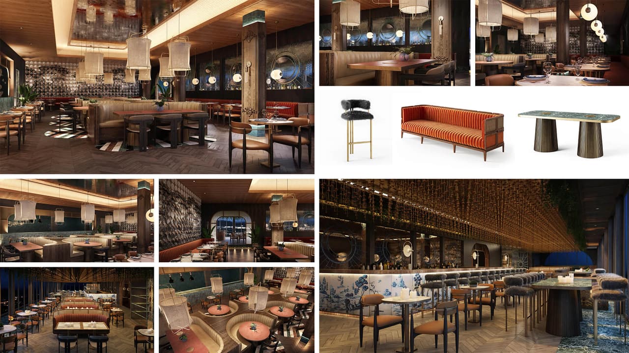Restaurant 3D rendering — Clay Bahrain final CGI results
