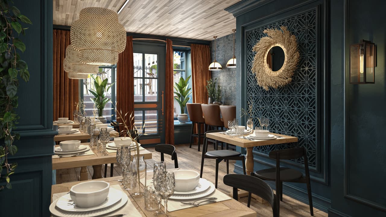 Interior Render of a Restaurant in New York