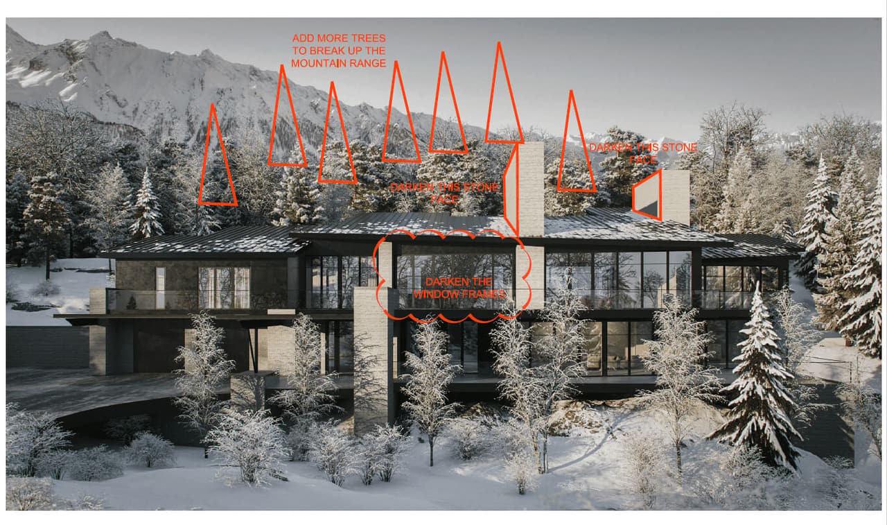Notes on a 3D Render of the Residence