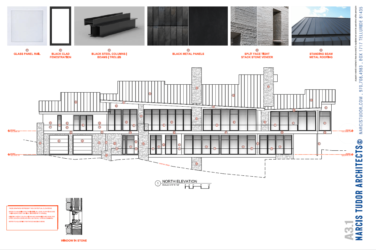Residence North Elevation Drawing
