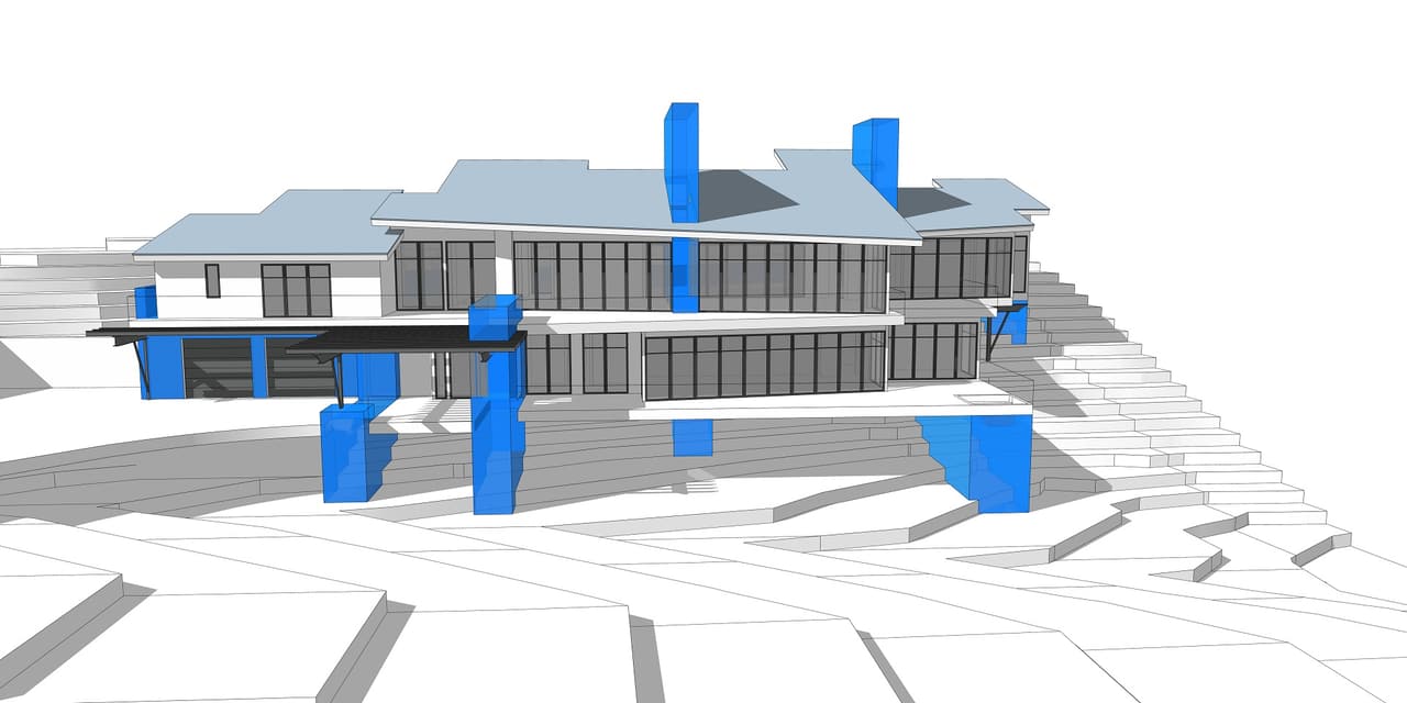 Sketchup View of the House