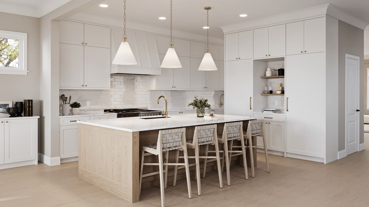 3D Real Estate Rendering of a Kitchen