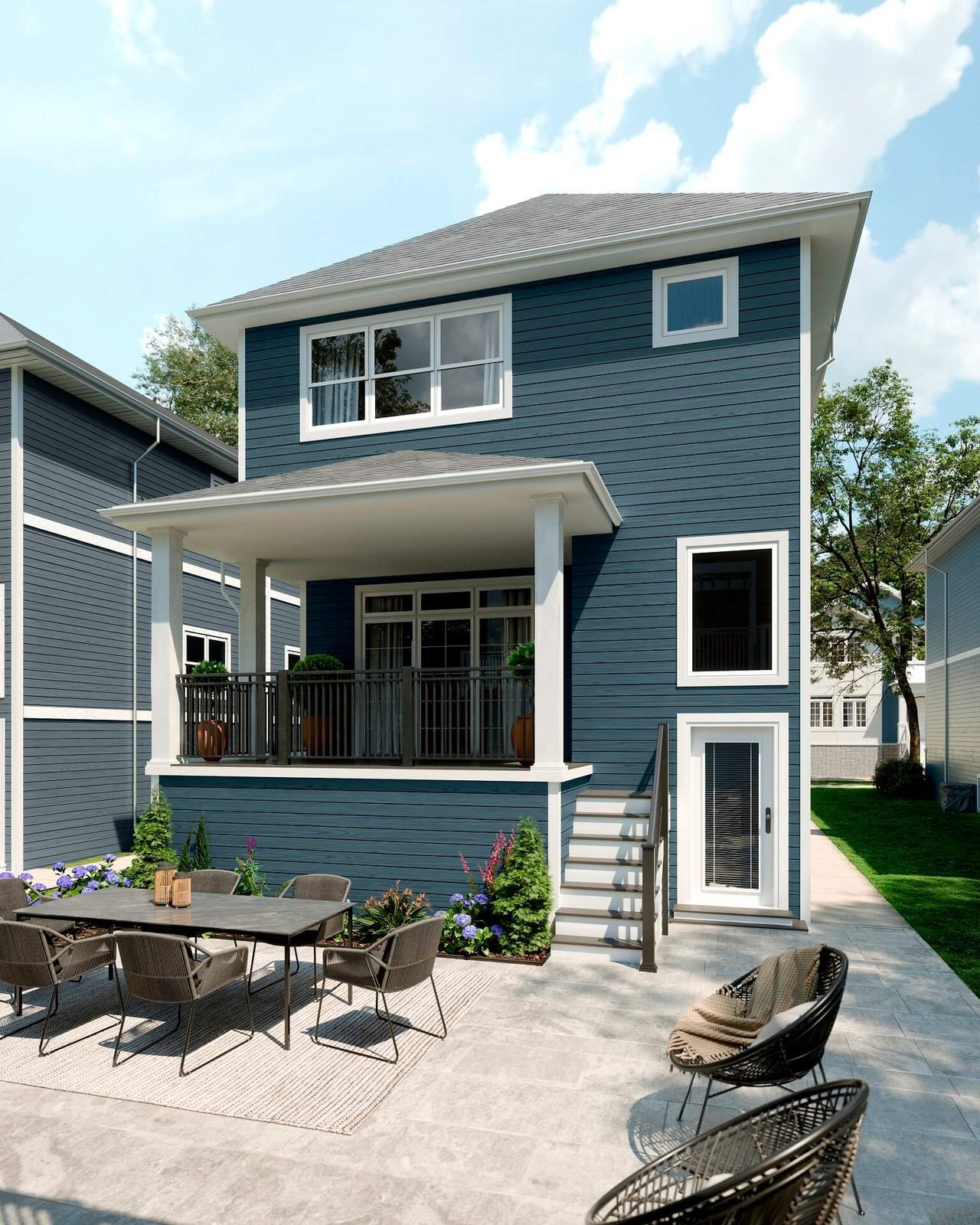 3D Real Estate Rendering of a Modern House