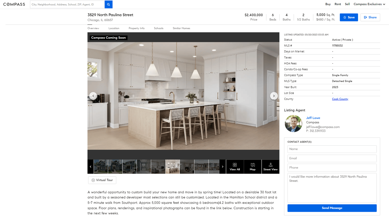 3D Real Estate Renderings in a Listing