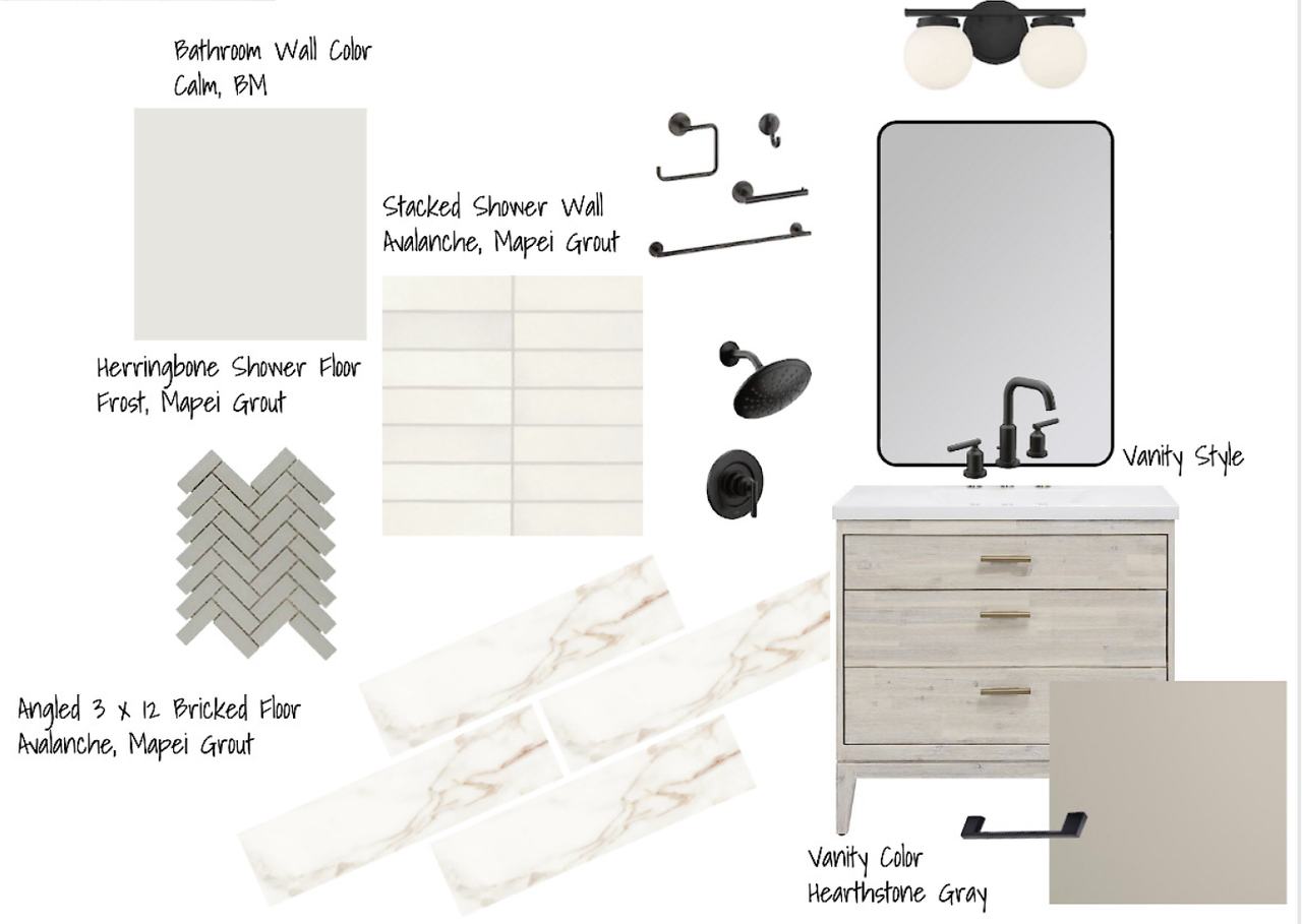 Bathroom Interior Design Board