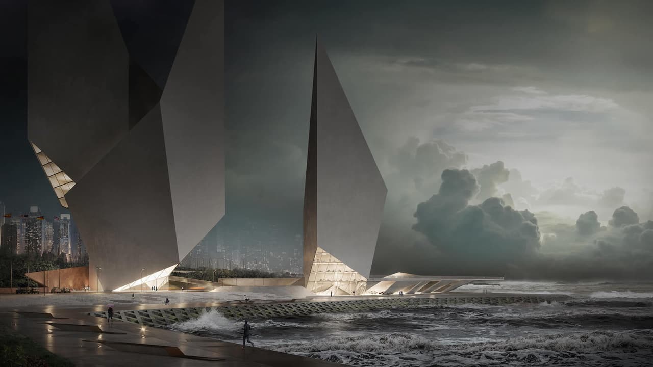 High rise building rendering — conceptual hotel CGI