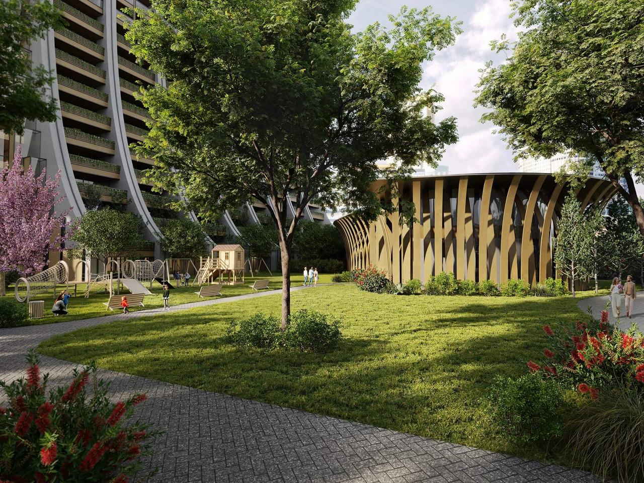 Urban rendering — oasis garden design