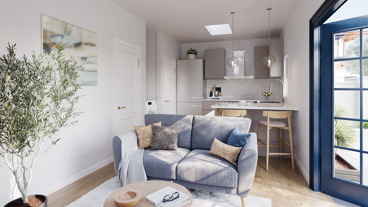 Photorealistic CGI of an ADU Interior