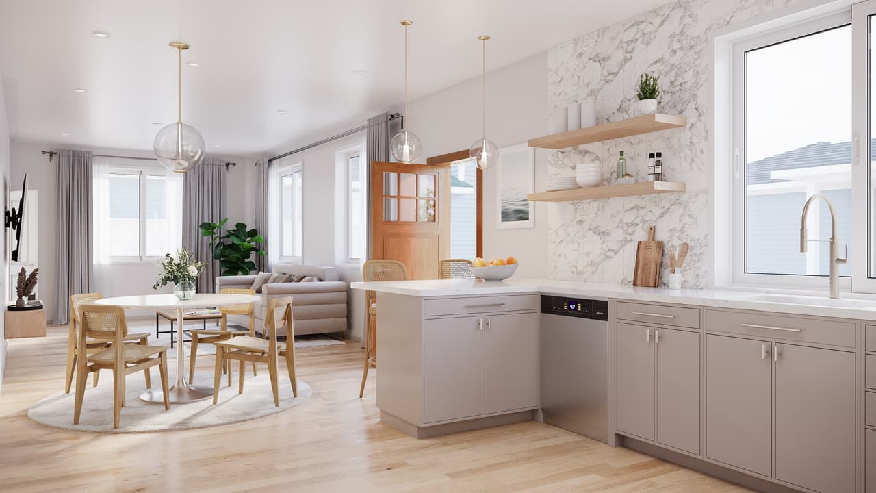 Photorealistic 3D Rendering of an ADU Interior