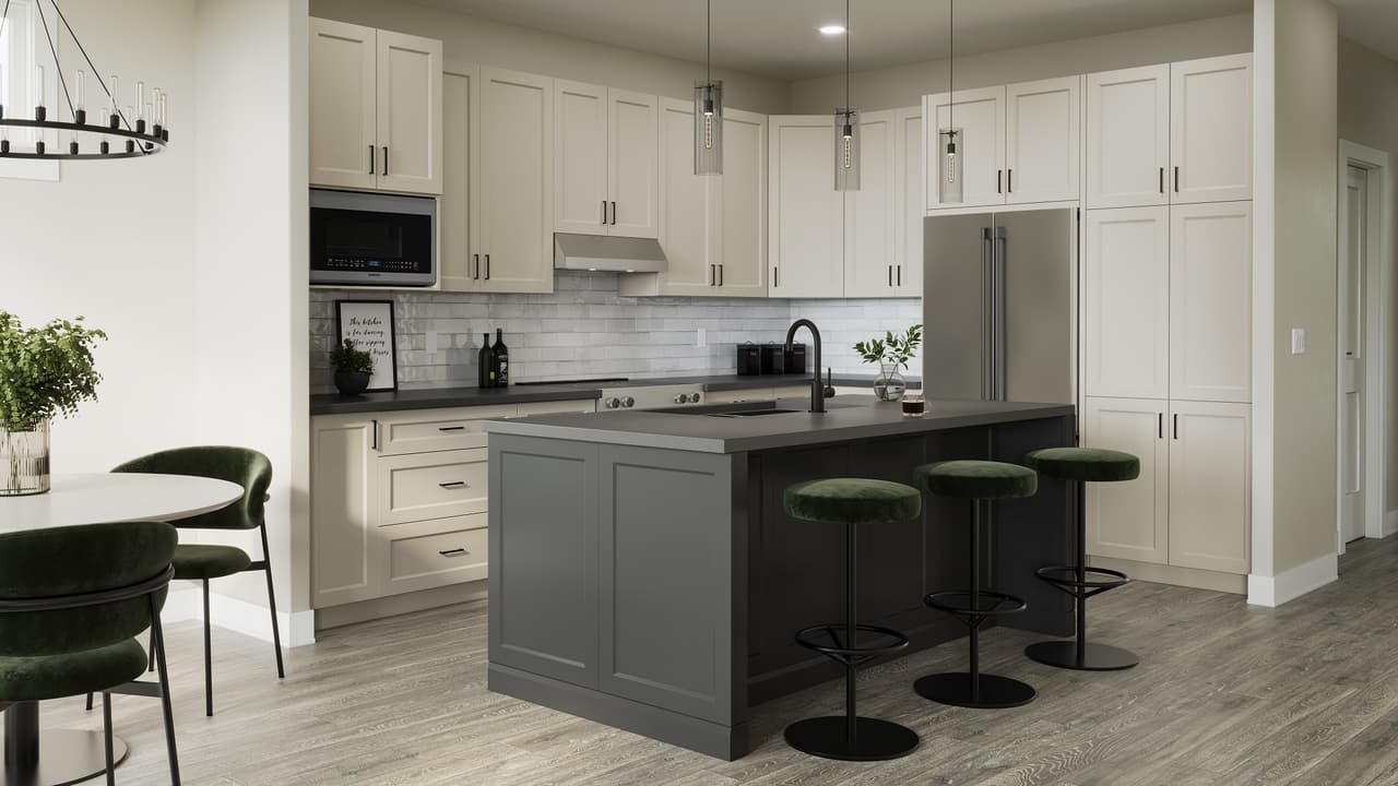Energy-efficient Homes 3D Rendering: Kitchen Interior