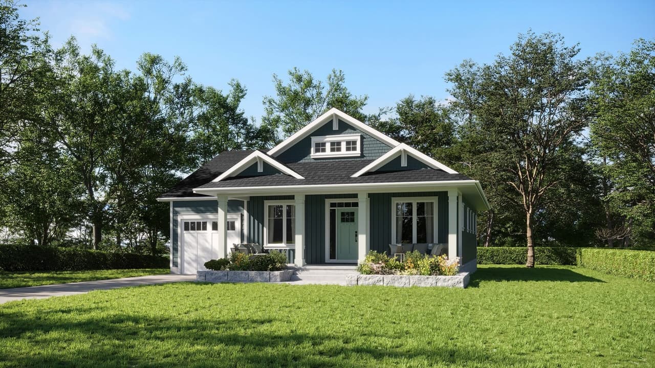 Energy-efficient Home Exterior 3D Rendering